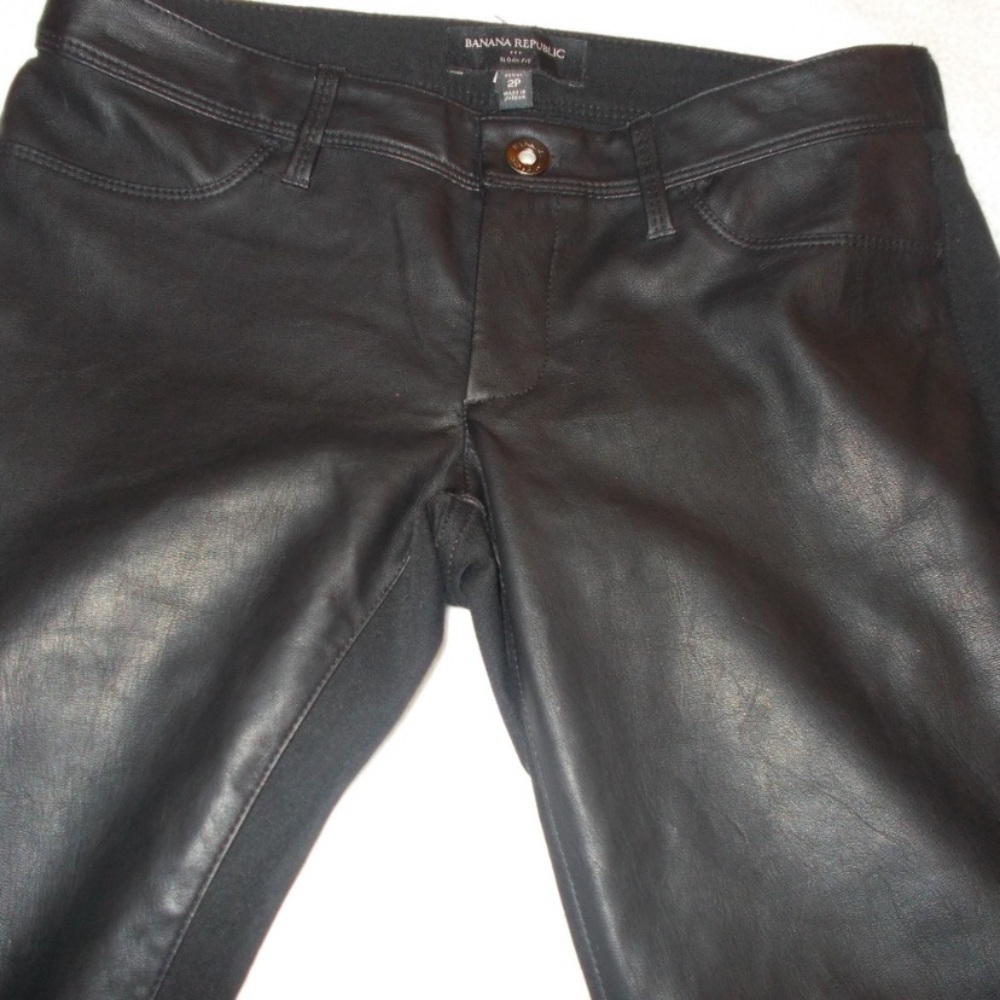 Banana Republic Sloan faux leather crop pants